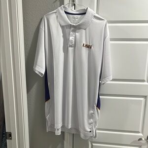 LSU White Polo XL